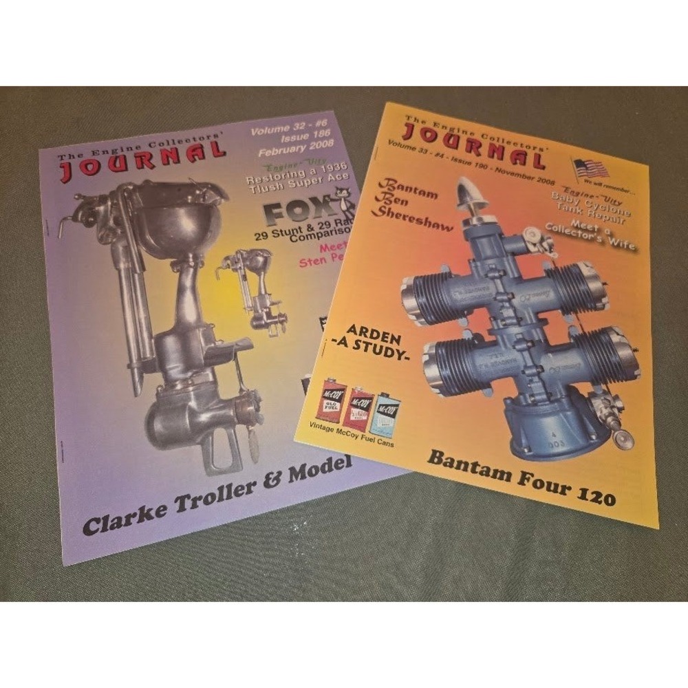 The Engine Collectors Journal Magazines Feb 2008 Nov 2008 Lot of 2 Issue 186 190